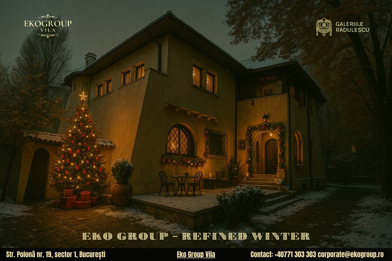 Poveste de Crăciun: Eleganța și Farmecul Anilor ’30 în Fosta Casă Tătărăscu, Azi Eko Group Vila