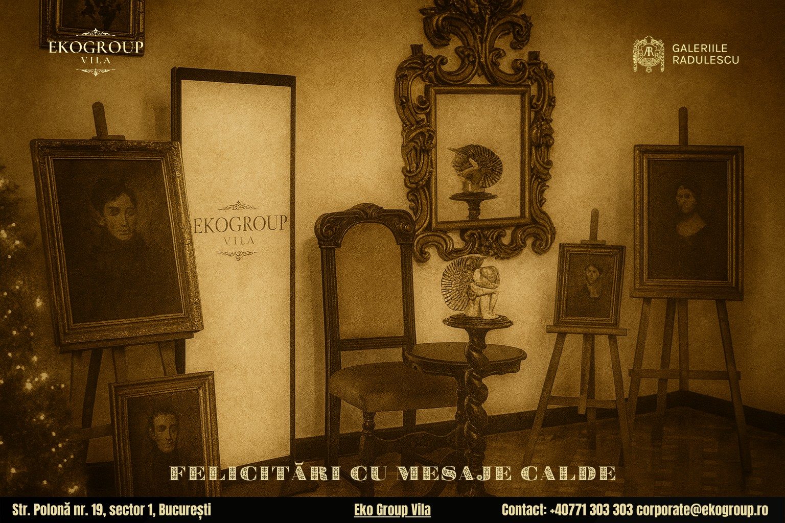 Urări de Crăciun cu parfum de epocă, reintegrate în magia Crăciunului anilor ’30 găzduit de Eko Group Vila